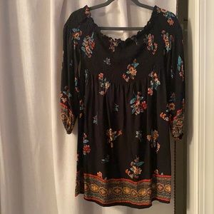 Off the shoulder floral sun dress